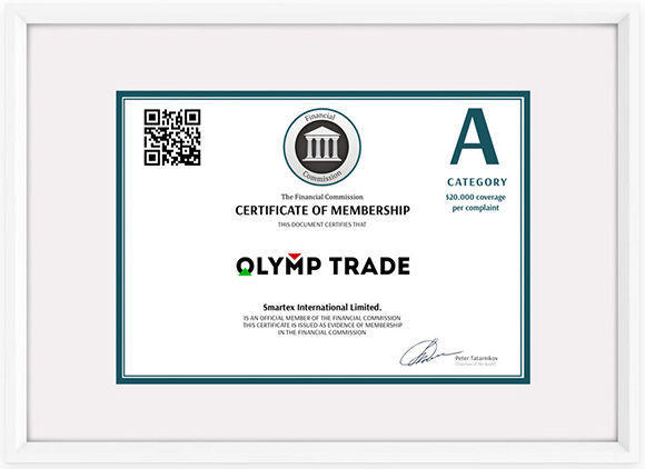 Olymp Trade certificado