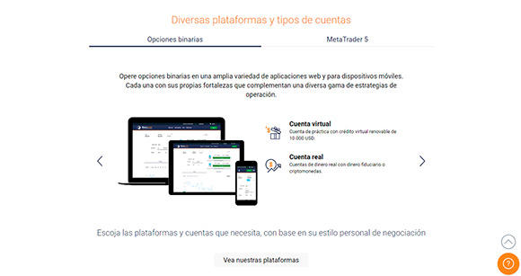 Binary.com plataformas